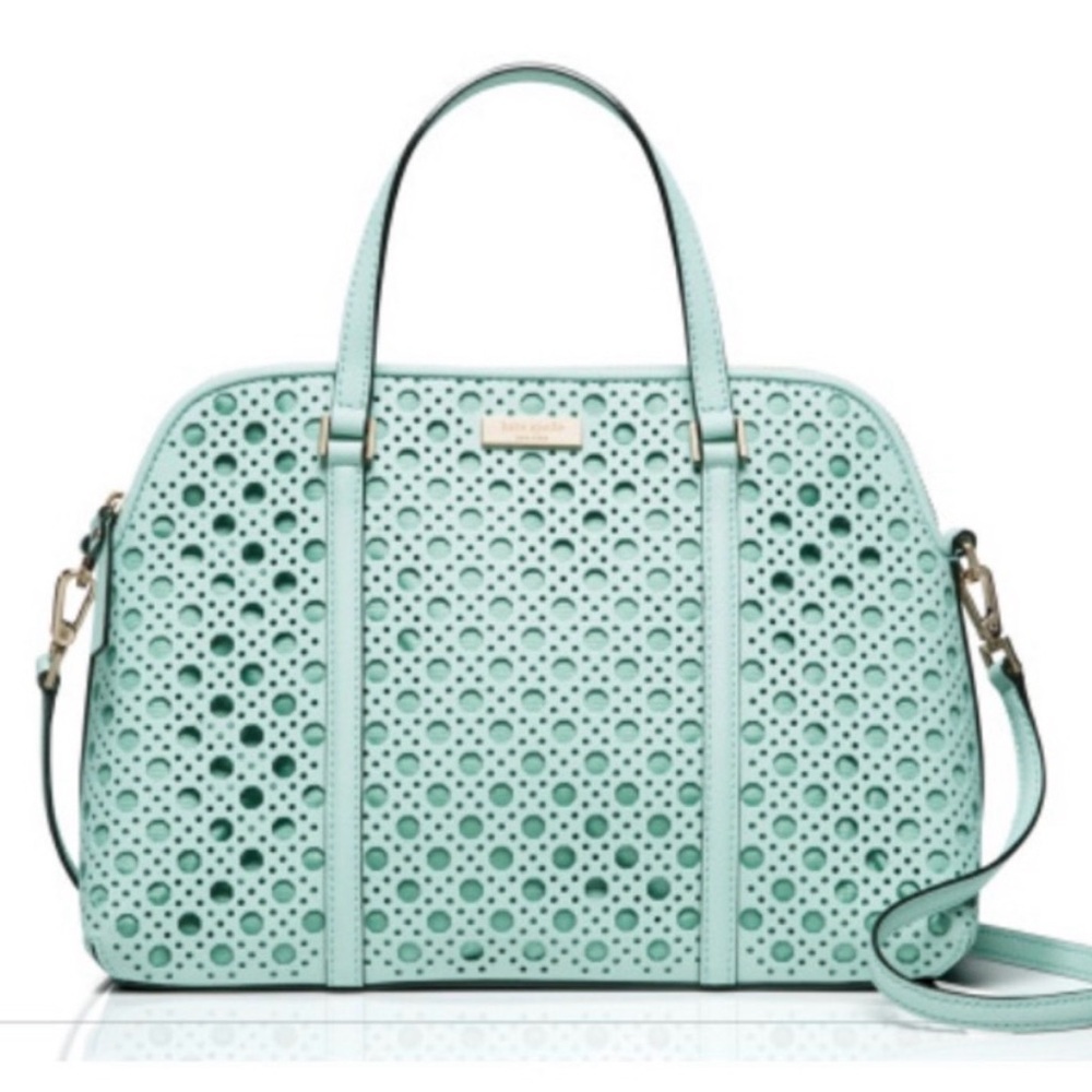Kate Spade Newbury Lane Caning Small Rachelle satchel in Grace Blu